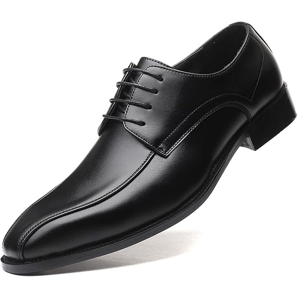 Amazon.com | Black Dress Shoe Laces for Mens Oxford Shoes for Men Lace Up  Round Toe Leather Apron Toe Shoes Low Top Rubber Sole Non Slip Prom(6.5)