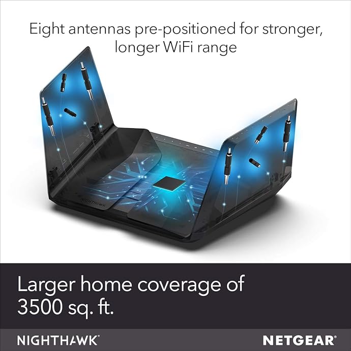 NETGEAR 网件 夜鹰 RAX120 WiFi6 AX6000 5G双频千兆四核无线路由器 7.8折$390.99 海淘转运到手约¥2892 NETGEAR 网件 夜鹰 RAX120 WiFi6 AX6000 5G双频千兆四核无线路由器 7.8折$390.99 海淘转运到手约¥2892
