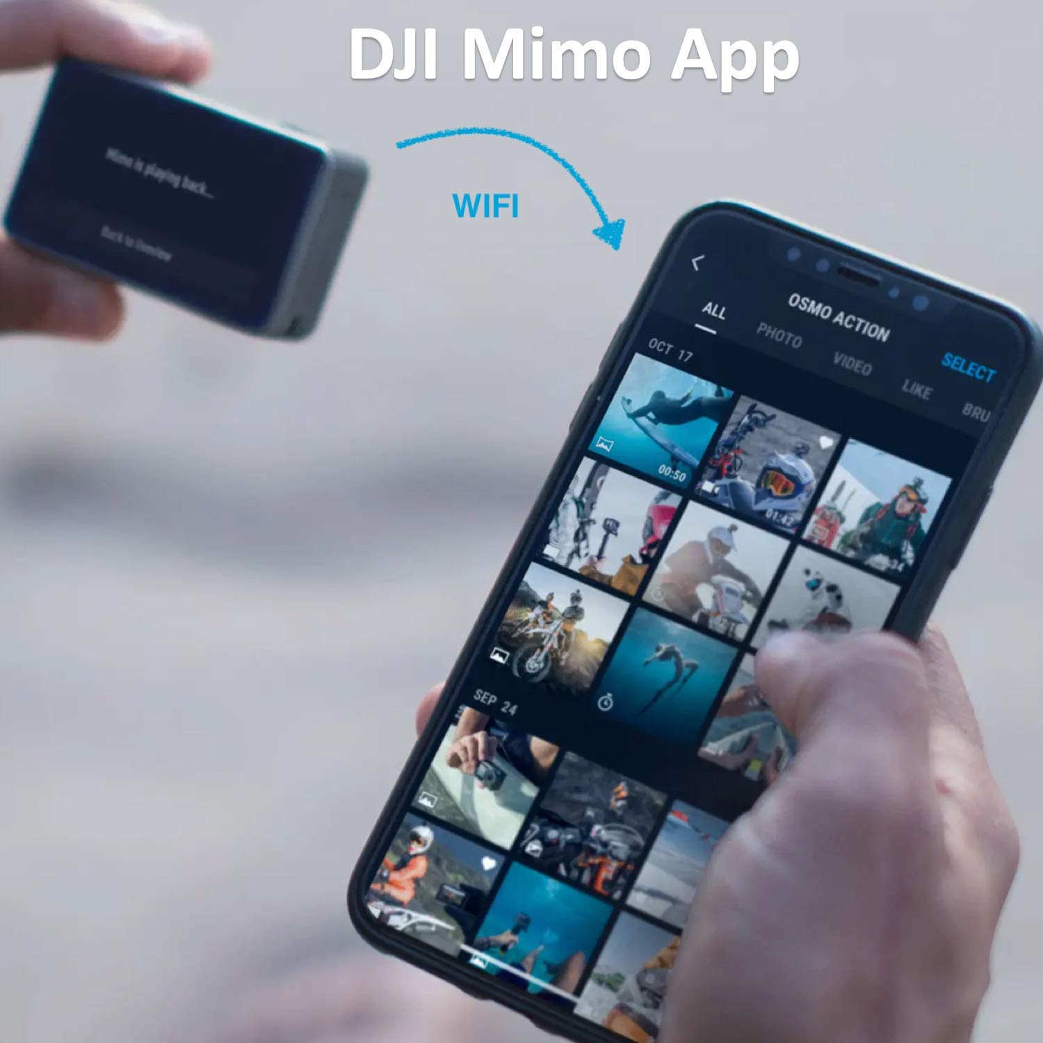 2019 DJI Osmo Action Camera with 2 Screens, 4K HDR Video, 11m(36ft) Waterproof, comes 128GB Micro SD, Carrying Case, Floating Handle, Portable Handheld, 50 in 1 Combo, 1 Year Limited Warranty - Image 7