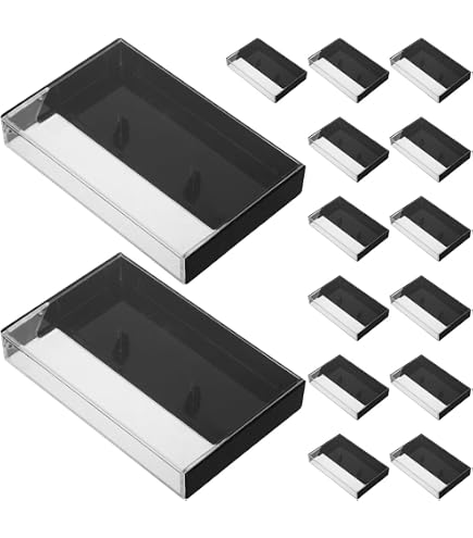 Fasmov Lot de 30 boîtiers pour cassettes audio, boîtiers de rangement en plastique transparent, parfaits pour l'organisation des cassettes audio, 10,8 cm L x 7 cm l x 1,5 cm H Fasmov Lot de 30 boîtiers pour cassettes audio, boîtiers de rangement en plastique transparent, parfaits pour l'organisation des cassettes audio, 10,8 cm L x 7 cm l x 1,5 cm H