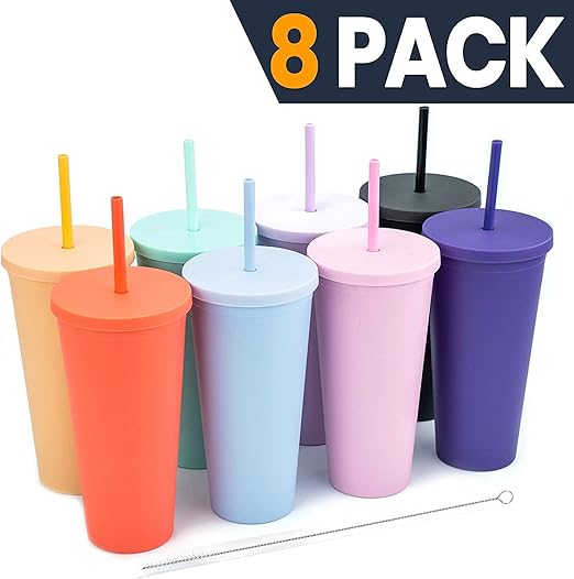 reusable tumbler with straw