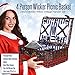 4 Person Wicker Picnic Basket | Deluxe Woven Willow Vintage Picnic Baskets |Extra-Large 22 X 15 - Porcelain Plates, Real Glass Wine Glasses, Stainless Steel Silverware, Opener - Free Cold Storage Bag