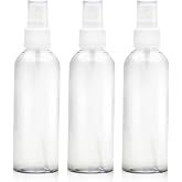 Spaidoon 4oz Empty Spray Bottles, Small Plastic Travel Bottles Set for Liquids, Refillable Hand Spritzer Clear Alcohol Pump Bottles for Liquids with Small Funnel (3 Pieces)