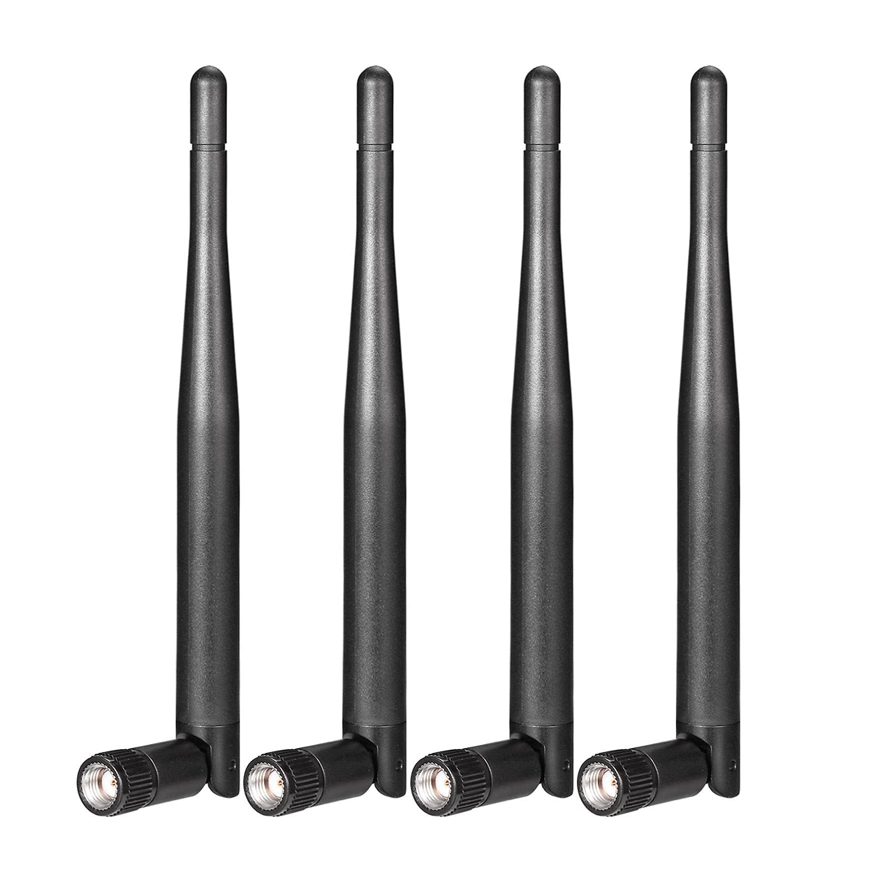 Bingfu WiFi Antenna Dual Band 2.4GHz 5GHz 5.8GHz 3dBi RP-SMA Male Antenna Replacement (4-Pack) for WiFi Router Network Card USB Adapter Video Surveillance Monitor