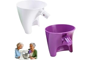 Lqucwepp 2PCS Flour Funnel for Kitchen Aid Mixer,Flour Funnel- Stand Mixer Attachment for Kitchen Aid Artisan Ksm150 5-Quart 