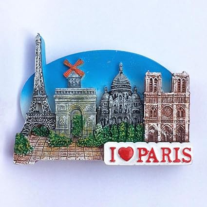 Outgeek Refrigerator Magnet Fashion I Love Paris Travel Fridge Magnet Fridge Decoration