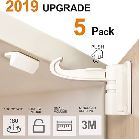 Amazon Com 5 Pack Newest Kitchen Cabinet Locks Child Safety Baby