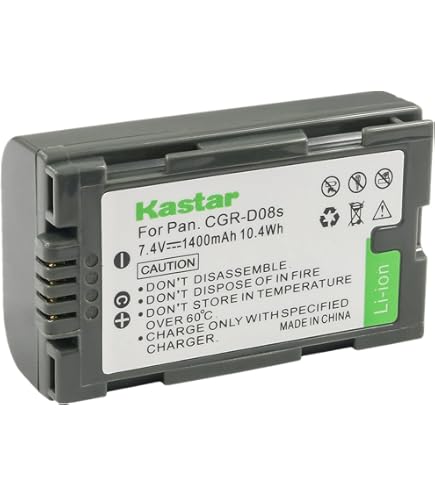 Amazon.com : Kastar 1-Pack CGR-D08 Battery Replacement for