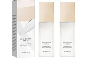 Color Changing Foundation for Mature Skin, Hydrating and Lightweight Liquid Foundations, Tone Suitable for All Skin Types (2 