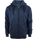 Yasumond Hoodies for Men Zipper Fleece Sweatshirt Heavy Sherpa Lined Hooded Warm Winter Coats Big Tall