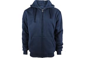 Yasumond Hoodies for Men Zipper Fleece Sweatshirt Heavy Sherpa Lined Hooded Warm Winter Coats Big Tall