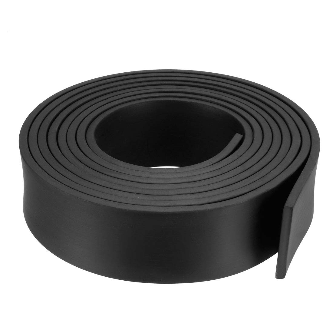 sourcing map Solid Rectangle Rubber Seal Strip 45mm Wide 5mm Thick, 3 Meters Long Black
