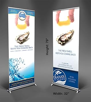 Amazon Com 32 X79 Lightweight Roll Up Banner Stand Retractable