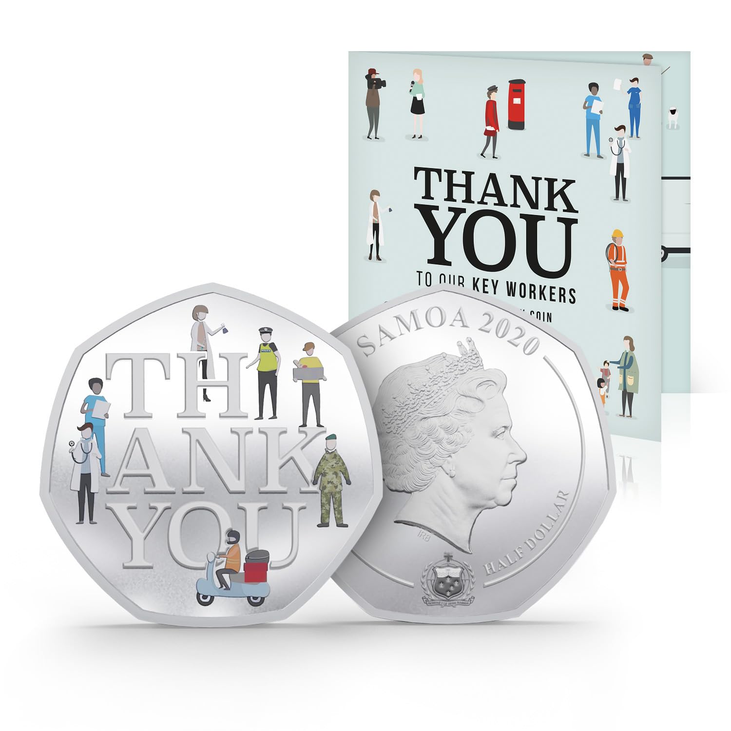 The Koin Club Global Pandemic Thank You To Our Key Workers Card & Official NET Charity Coin