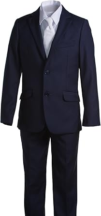 boys slim fit navy suit