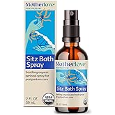 Motherlove Sitz Bath Spray (2 oz) Sitz Bath for Postpartum Care—Herbal Perineal Spray w/Witch Hazel—USDA Organic, Vegan, & Cr