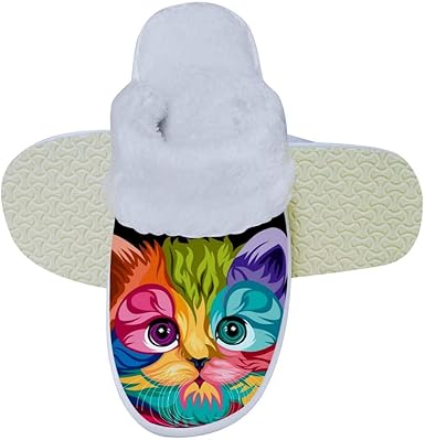cat print slippers
