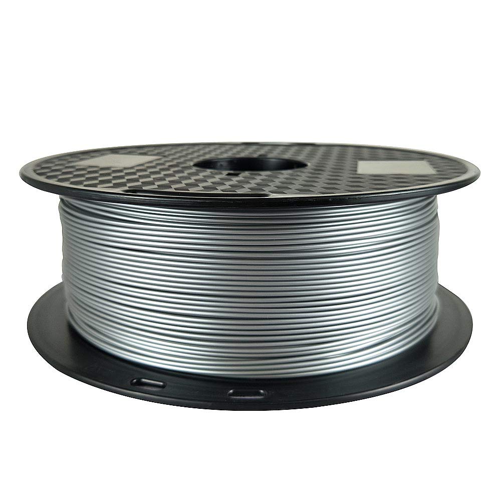 CC3D Silver PETG Pro Filament 1.75 mm 1KG 3D Printer Filament 2.2lbs Spool 3D Printing Material Fit Most FDM 3D Printer Metal Metallic PETG Silver Color