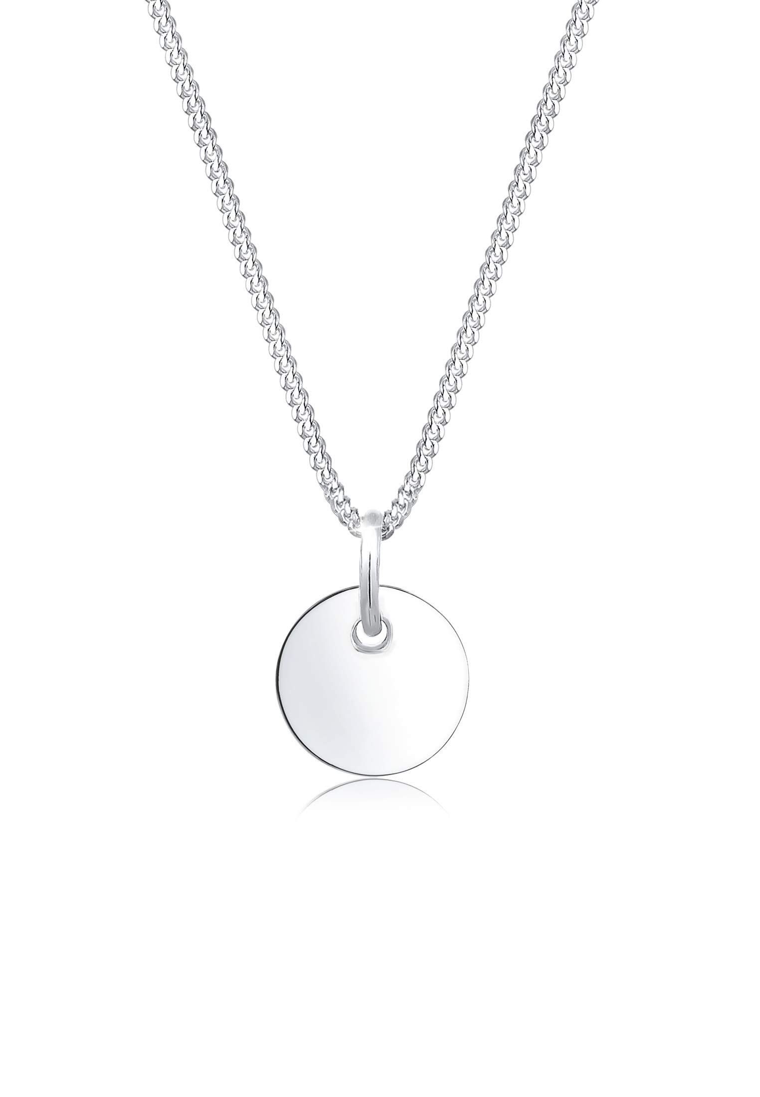 Elli Geo Basic 925 Silver Curb Chain Necklace