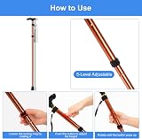 SupreGear Walking Stick Adjustable Folding Cane Khaki Lightweight 85-95 cm view 3