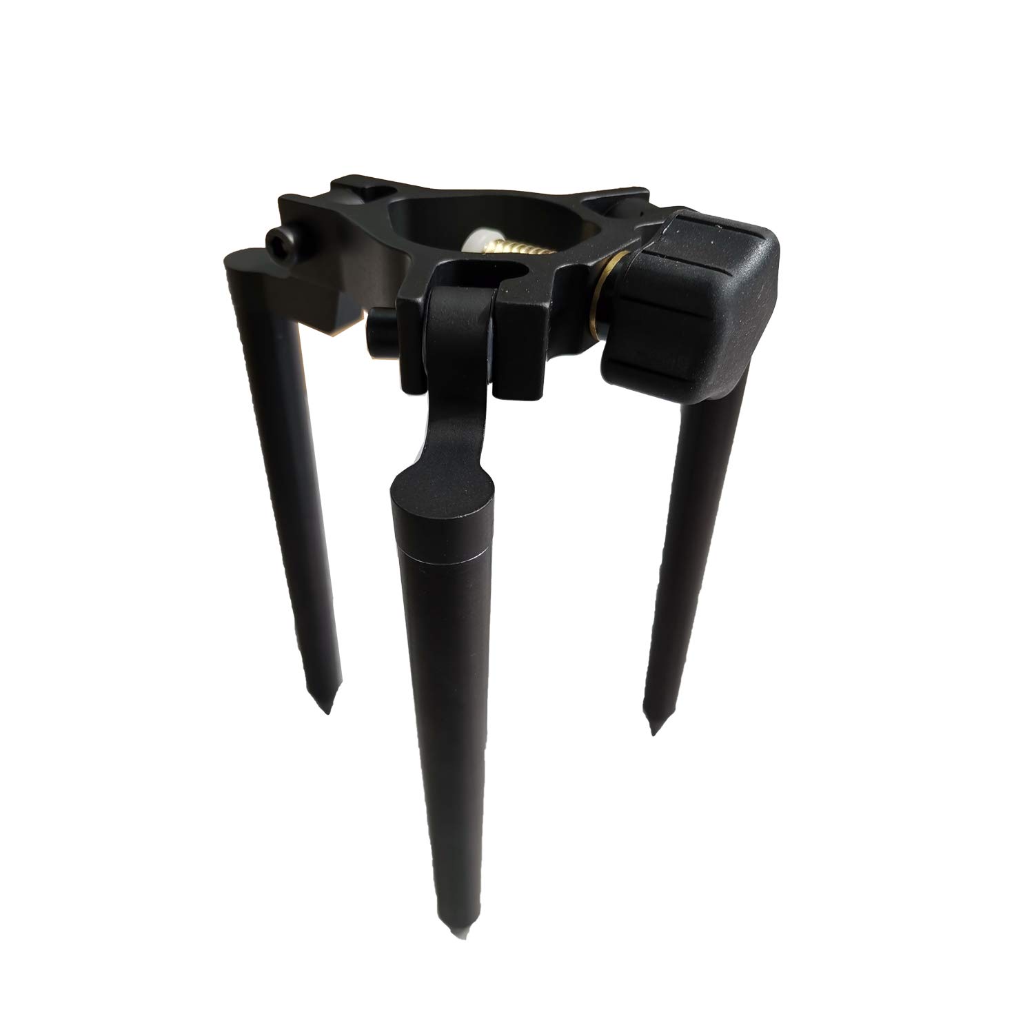 Mountlaser Mini Tripod for Survey Pole/Rod, Black Aluminium, 10" Height