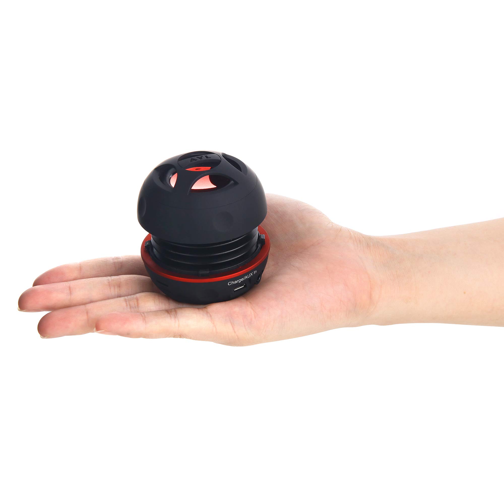 AYL Mini Speaker System, Portable Plug-in Speaker with 3.5mm Aux Input, External Audio for Laptop Computer, MP3 Player, iPhone, iPad, Cell Phone (Black)