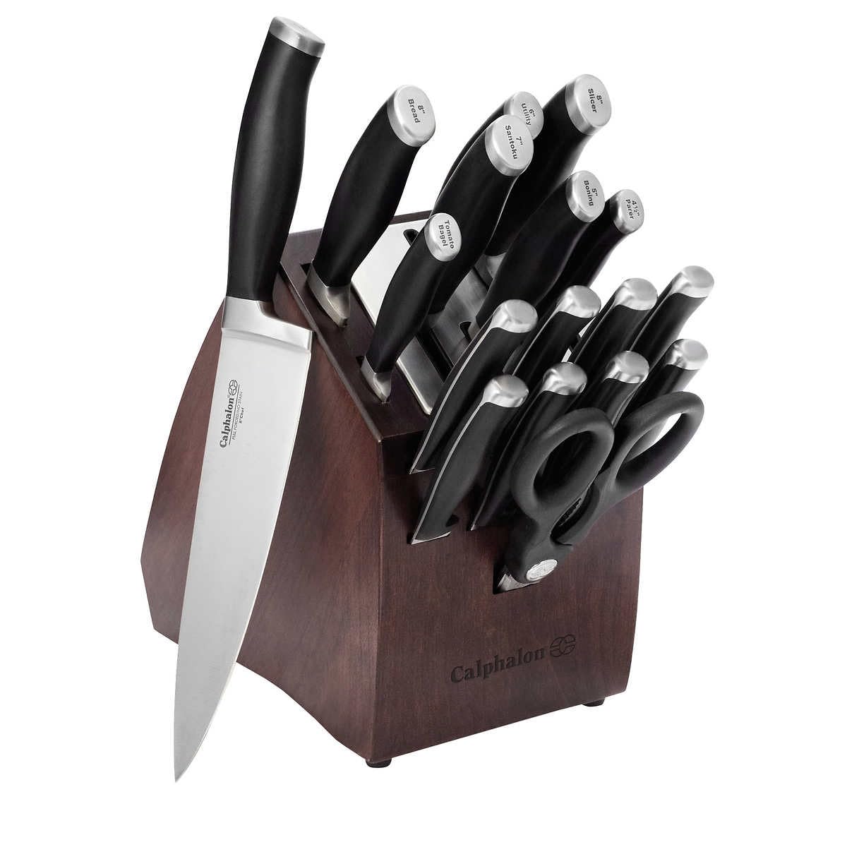 Photo 1 of ***PARTIAL SET - PRICE ADJUSTED*** **KNIVES NOT INCLUDED** Calphalon Contemporary SharpIN Self-Sharpening Knife Set, 18 CT, Steel