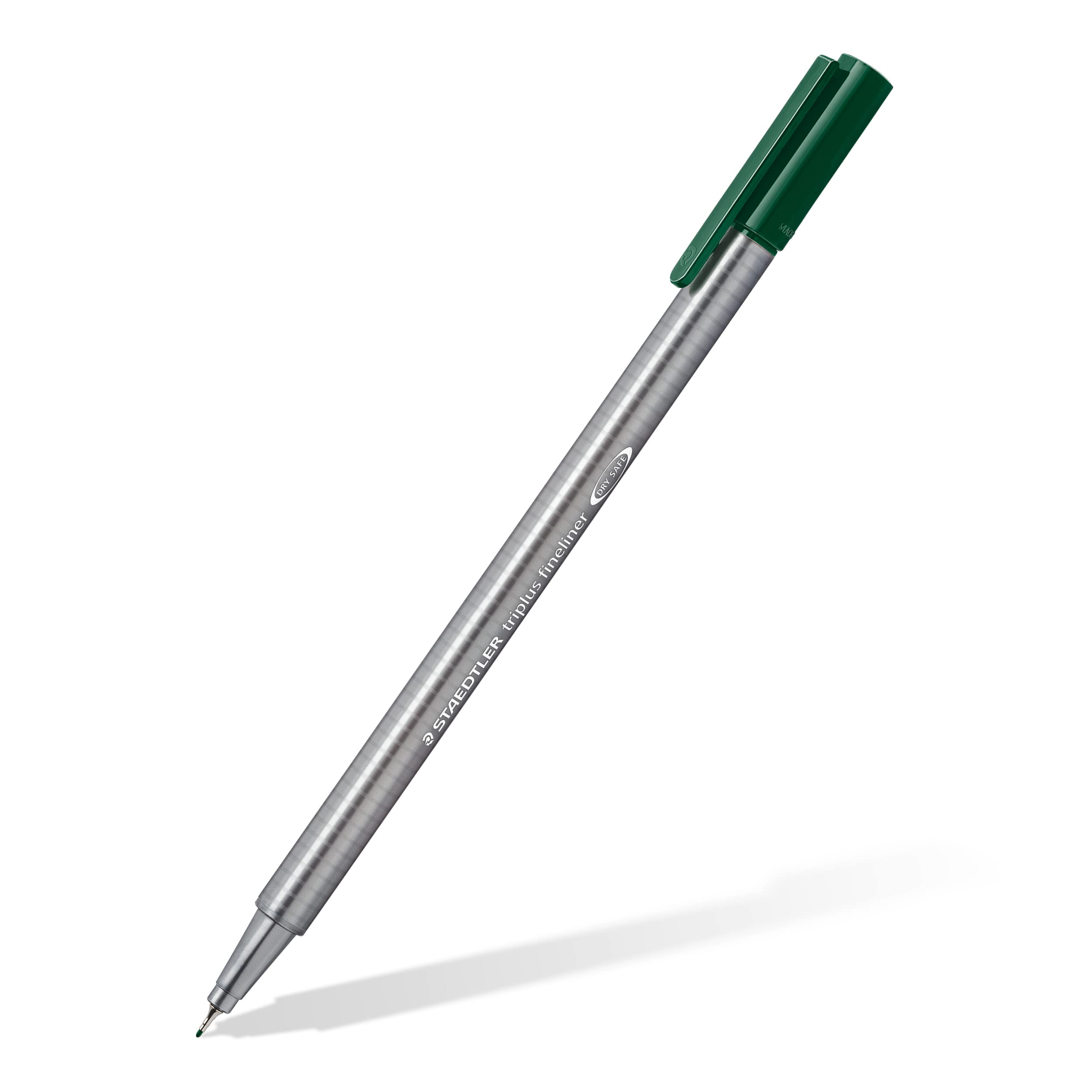 STAEDTLER 334-55 Triplus Fineliner Superfine Pen, 0.3mm Line Width - Earth Green (Box of 10)