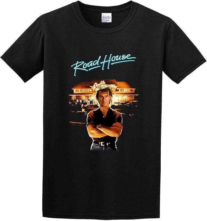 Roadhouse Patrick Swayze Retro 80'S Movie Cotton Round Neck Tee Shirt