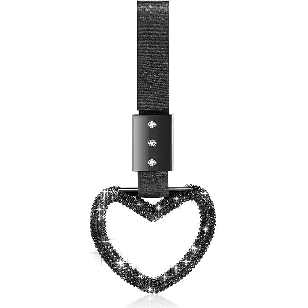 Devil Broken Heart Carbon Fiber Look TSURIKAWA Subway Train Strap – Black Handle Strap, 230mm X 105mm, Made In Japan