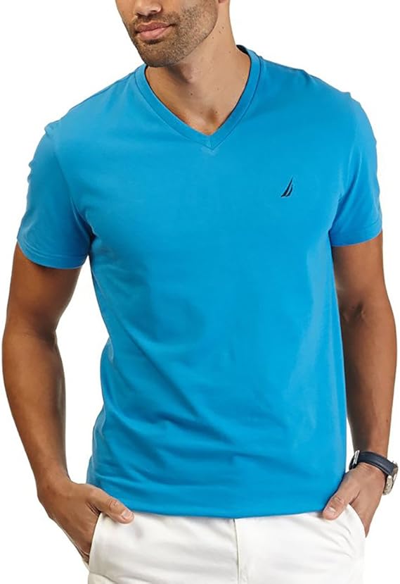 Nautica Men's Performance VNeck TeeXLAquamarine