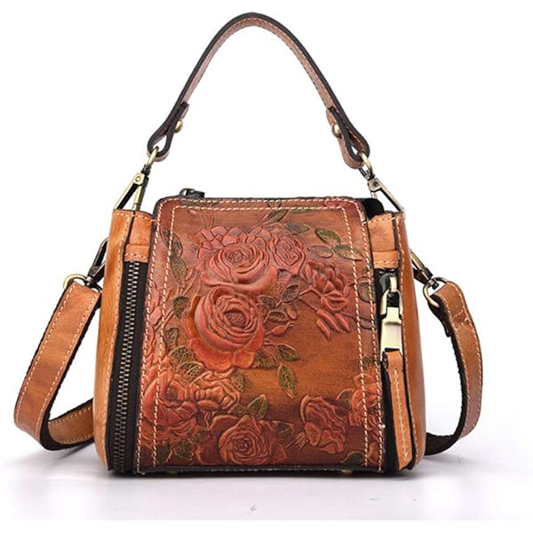 バッグ vintage leather design shoulder bag Amazon.com: vintage crafts Buffalo Leather Crossbody Satchel