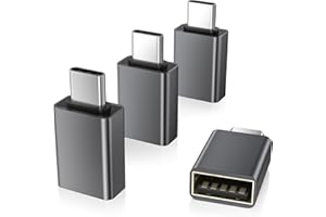 Elebase USB C to USB Adapter 4Pack,USBC Male to USB 3.0 Female MacBook Pro Air Adaptor,Type C Thunderbolt 3 OTG Converter for