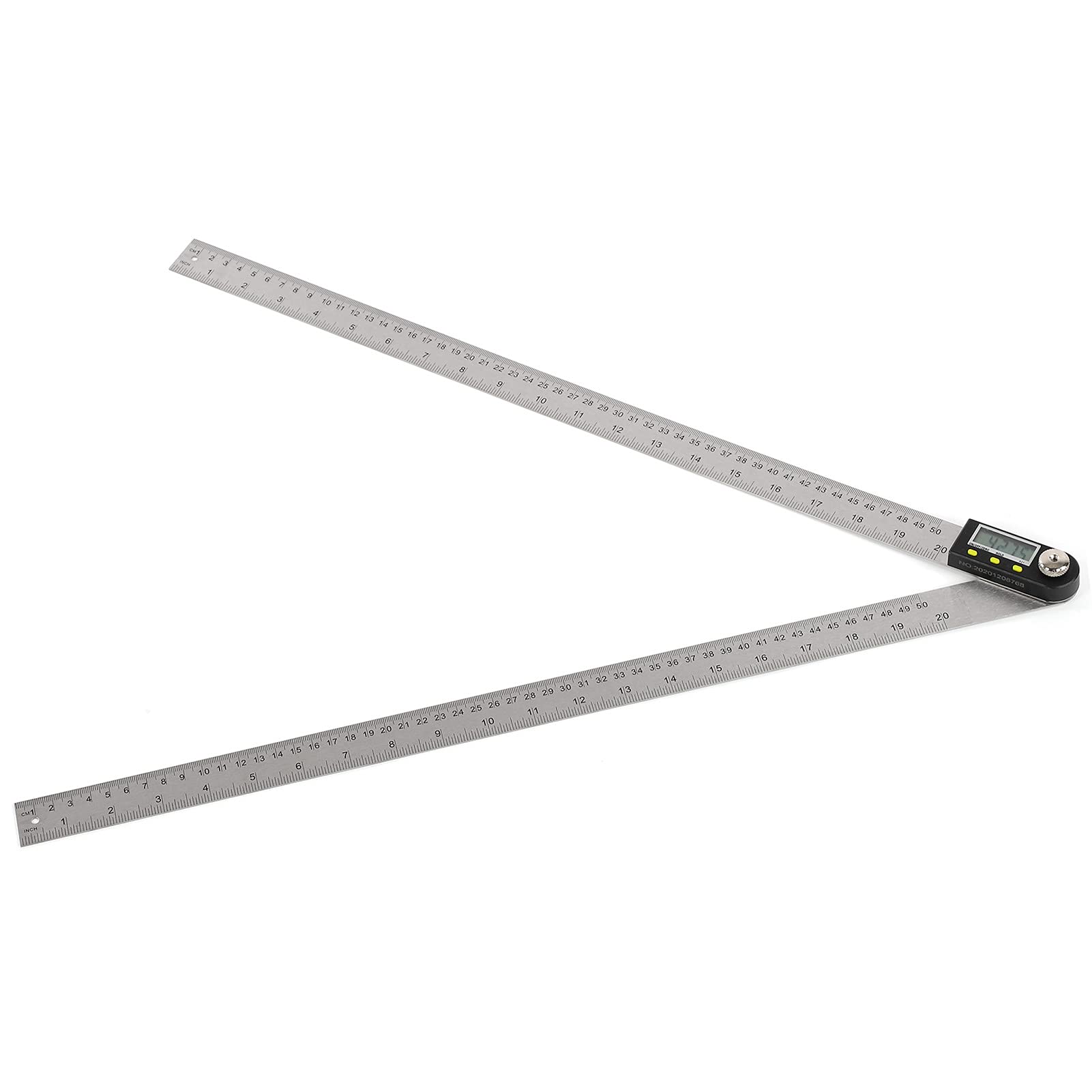 Digital Angle Finder Ruler, 500mm LCD Display Wear Resistance Durable Stable Display Angle Ruler Stainless Steel for Woodworking
