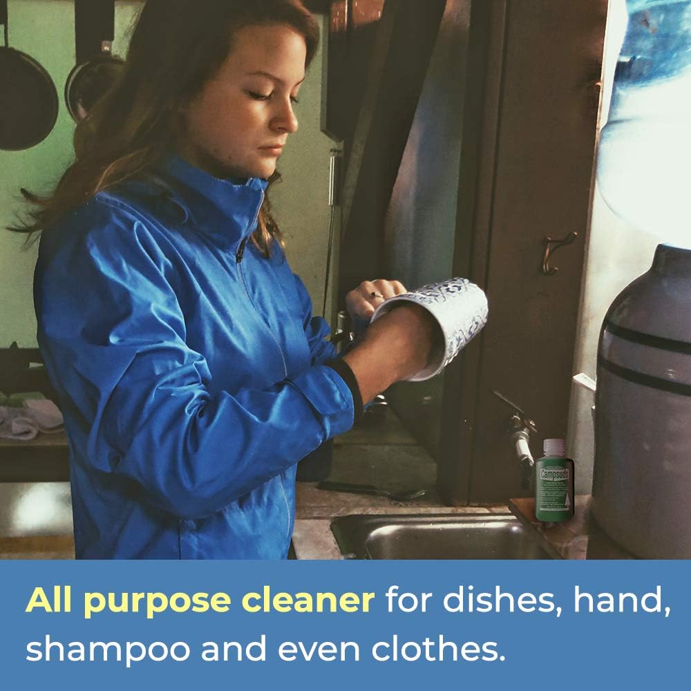 Sierra Dawn Campsuds Outdoor Soap in Nalgene Bottle, Biodegradable Environmentally Safe All Purpose, Camping Hiking Backpacking Travel, Multipurpose Dishes Shower Hand Shampoo : Sports & Outdoors