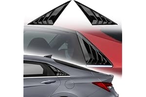 ANFOKAS for Hyundai Elantra Accessories 2024 2023 2022 2021 Auto Car Exterior Rear Window Louvers Shutter Cover Trim Side Air Vent Scoop Shades -Glossy Black