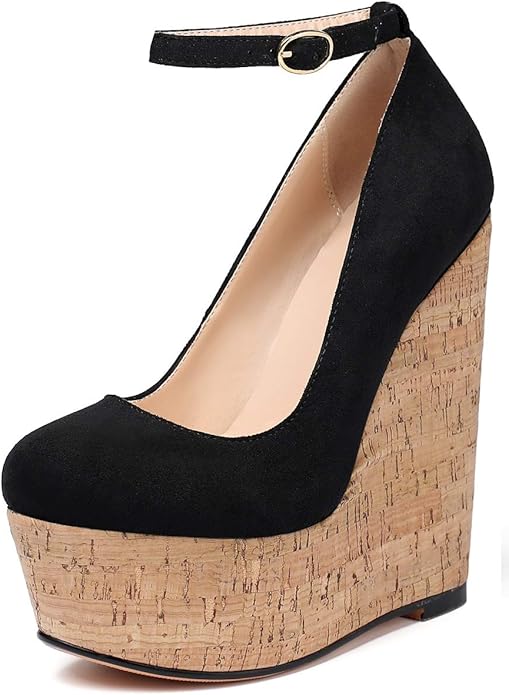 YODEKS Women's Wedge Heel Pumps,Platform High Heel Wedge Pump Shoes