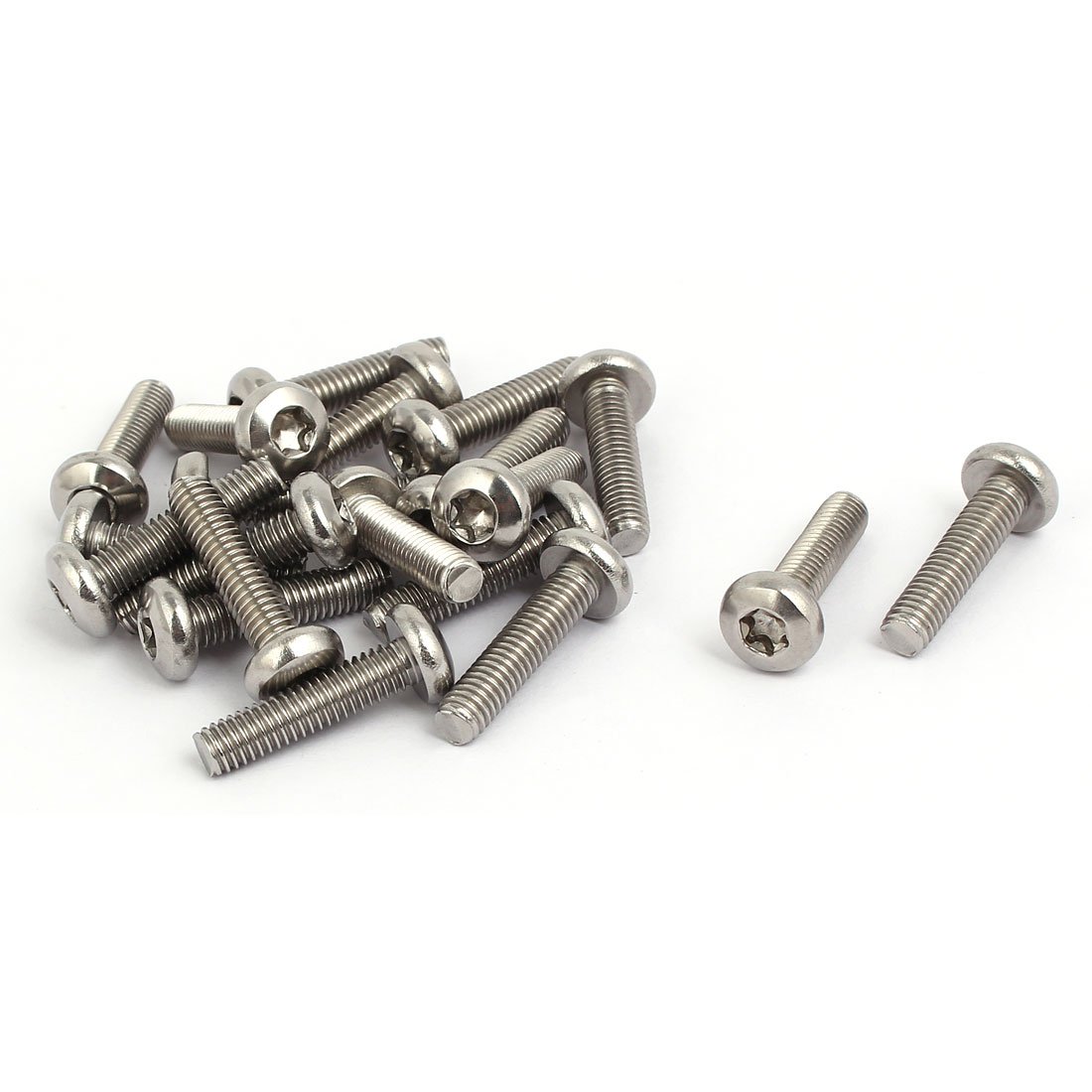 Sourcingmap M6x25mm 304 Stainless Steel Button Head Torx Socket Cap Screws Fasteners 20pcs