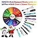 3D Pen Filament Refills Pla 1.75mm of 12 Colors 20 Feet Total 240 Linear Feet with 50 Stencils EBook for MYNT3D, DigiHero, Canbor, Tecboss, Soyan, TIPEYE, DigiHero, Hongdak, Dikale 3D Printing Pen