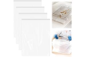 KYRGEU Large Oven Grill Cleaning Bags, Heavy Duty Oven Rack Cleaner Bags - No Messy Hands Reusable Soak-off Cleaning Kit for 