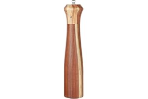 KKC HOME ACCENTS Wooden Pepper Grinder Mill,Pepper Mill Refillable, Acacia Wood,10 Inch
