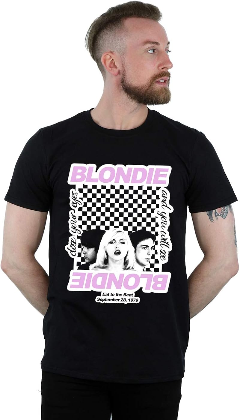 Blondie Herren Checked Eat To The Beat T Shirt Amazon de Bekleidung
