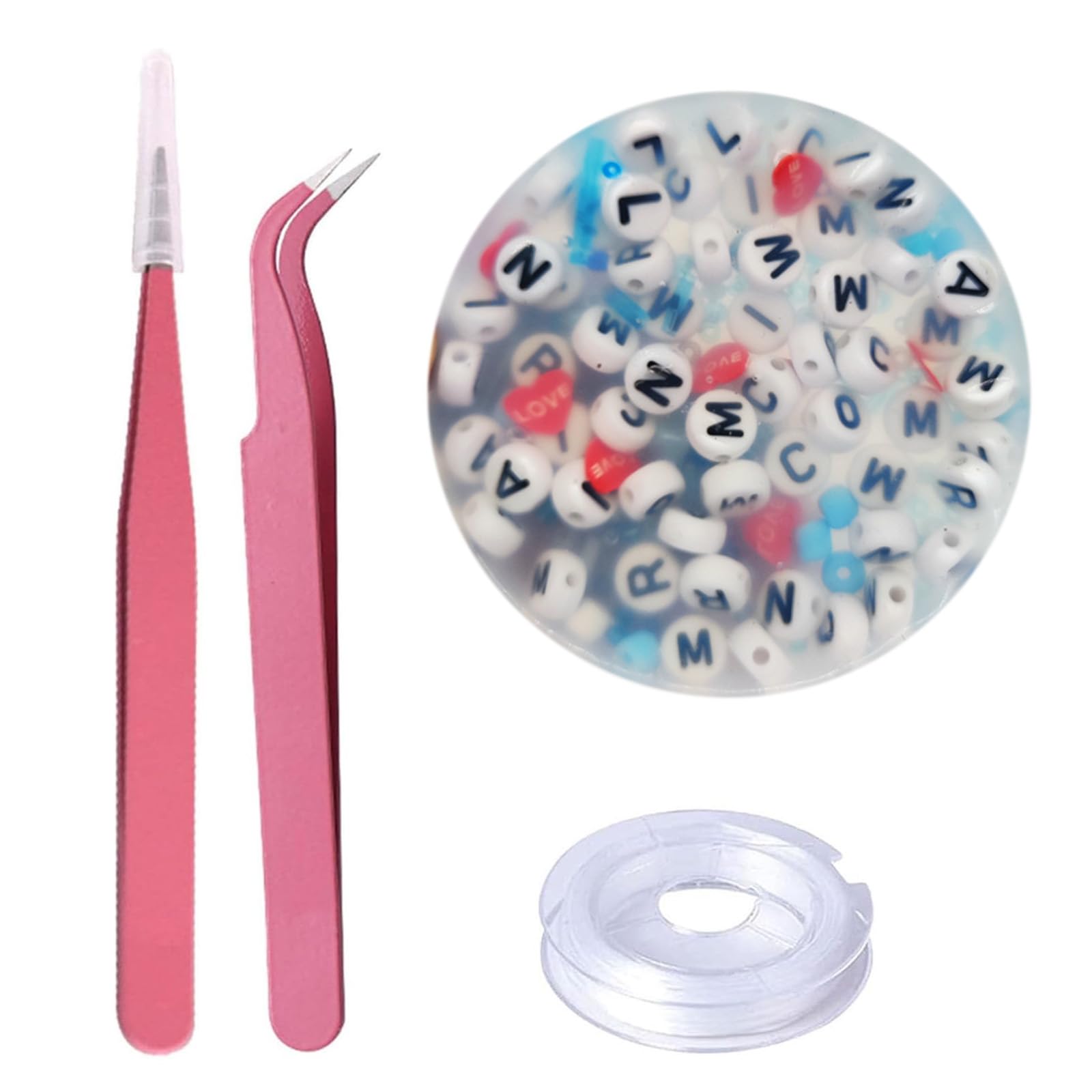 Picky Pad, Picky Pads, Skin Picking Fidget Toys, Reusable Picky Pad Kit, Picking Pad, Fidget Pad with 2 Straight & Pointed Tweezers and 1 Elastic String, For Stress Relief, Party, School, Home Use