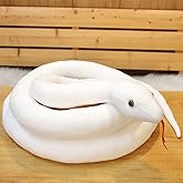 ZCPACE Giant Snake Plush Stuffed Animal Python Pillow Doll Fake Snake Home Halloween Decorations 78Inch (White)