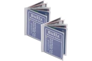BULLZ Set of 2 Heavy Duty Vinyl 6 Pages Insert for Bifold or Trifolds Wallet MADE IN USA