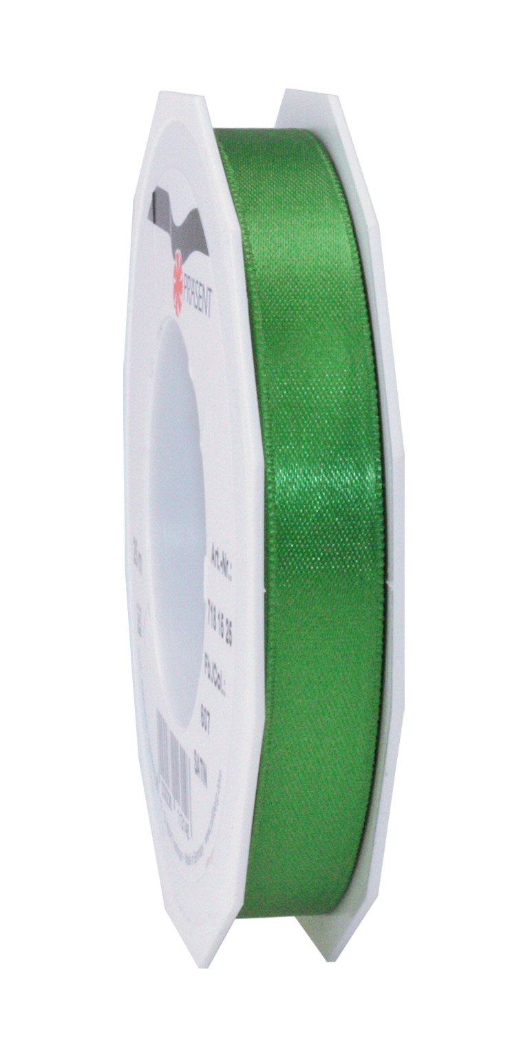 PRÄSENT C.E. Pattberg SATIN green gift ribbon, 27 yards for Wrapping Gifts, 0.59 inches width, Ribbon for Decorating & Crafting, Decorative Ribbon for Gifts, for every occasion — image 1