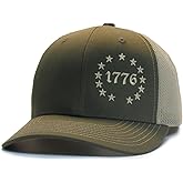 1776 Betsy Ross 13 Colonies 2A OD Green/Khaki hat Cap Trucker Mesh Snapback