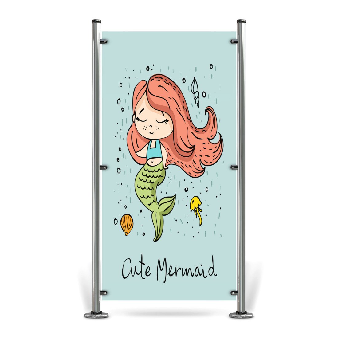 nish! Mermaid Acrylic Deco Panel for Use As Shower Panel 00108 (Acrylic Gloss Finish, 3ft x
