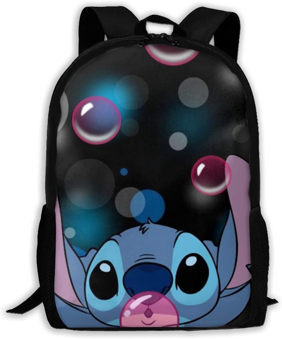 Custom Stitch Spit Bubbles Casual Backpack School Bag Travel Daypack Gift
