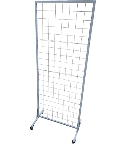 Torre Espositiva A Griglia Only Hangers 2x6 Piedi Con Base A T - Set Da 2 Pannelli Bianchi E 4 Basi - Per Fiere, Negozi E Uso Domestico